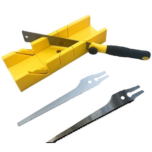 4-Piece Miter Box & Saw Set for Precise Cuts