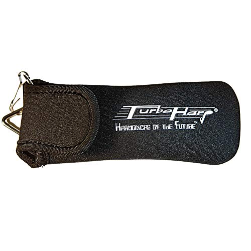 TurboPouch Harmonica Case & Holster with Lanyard - Black or Red (Black)