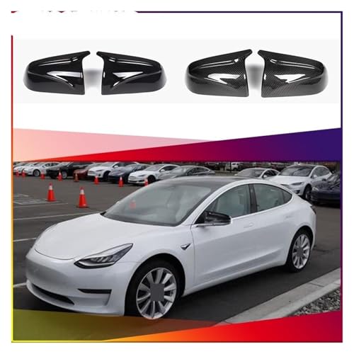 Coque rétroviseur carbone ABS Model 3 protection et style aérodynamique