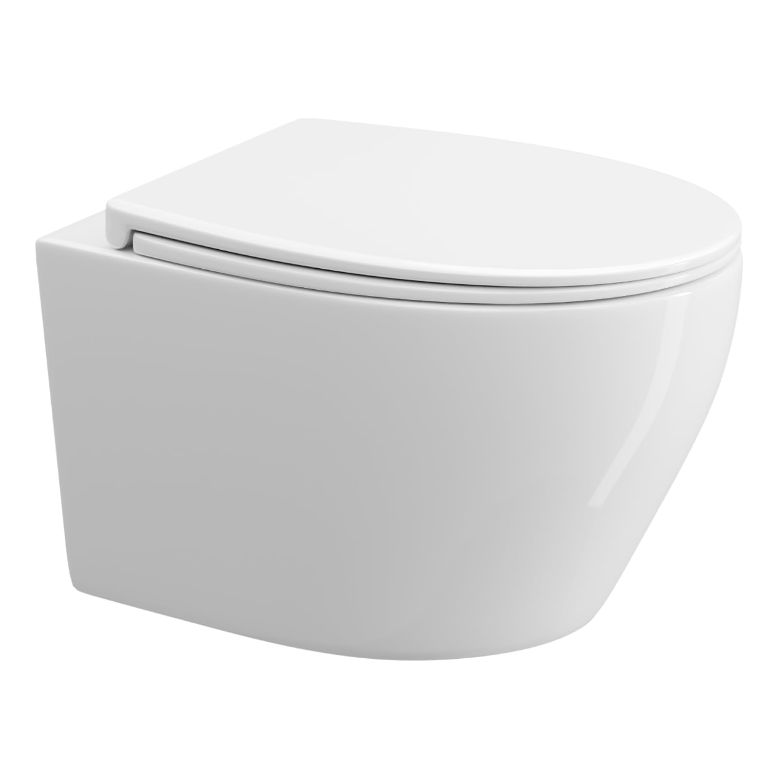 Inodoro colgante y elemento de pared completo, inodoro con cisterna empotrada, placa de accionamiento de inodoro, pared con cierre suave automático de cierre suave, tapa de polipropileno, color blanco