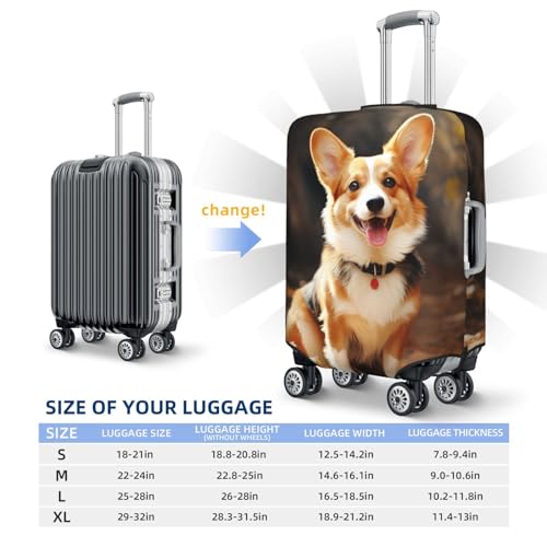 Corgi Dog Travel Luggage Cover Elastic Washable Suitcase Cover Protector Fashion Stretch Baggage Covers Dustproof Suitcase Sleeve Fits 18-32 inch luggage X-Large2
