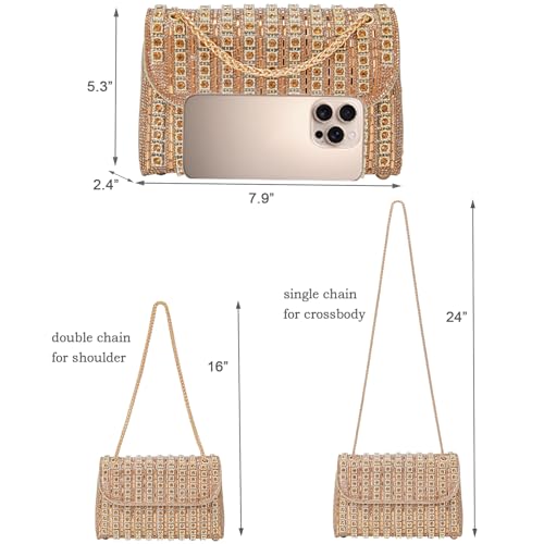 Image of Women's Evening Handbags Rhinestone Purse Crystal Evening Clutch for Women Formal
