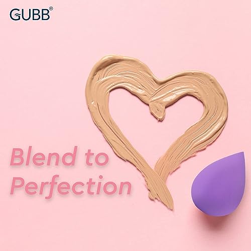 Image of GUBB Beauty Blender For Face Makeup | Foundation Blending Beauty Sponge, Flawless for Liquid, Cream, Foundation & Powder | Makeup Sponge (Purple) - Set of 4 Multi use Oval Makeup Brush