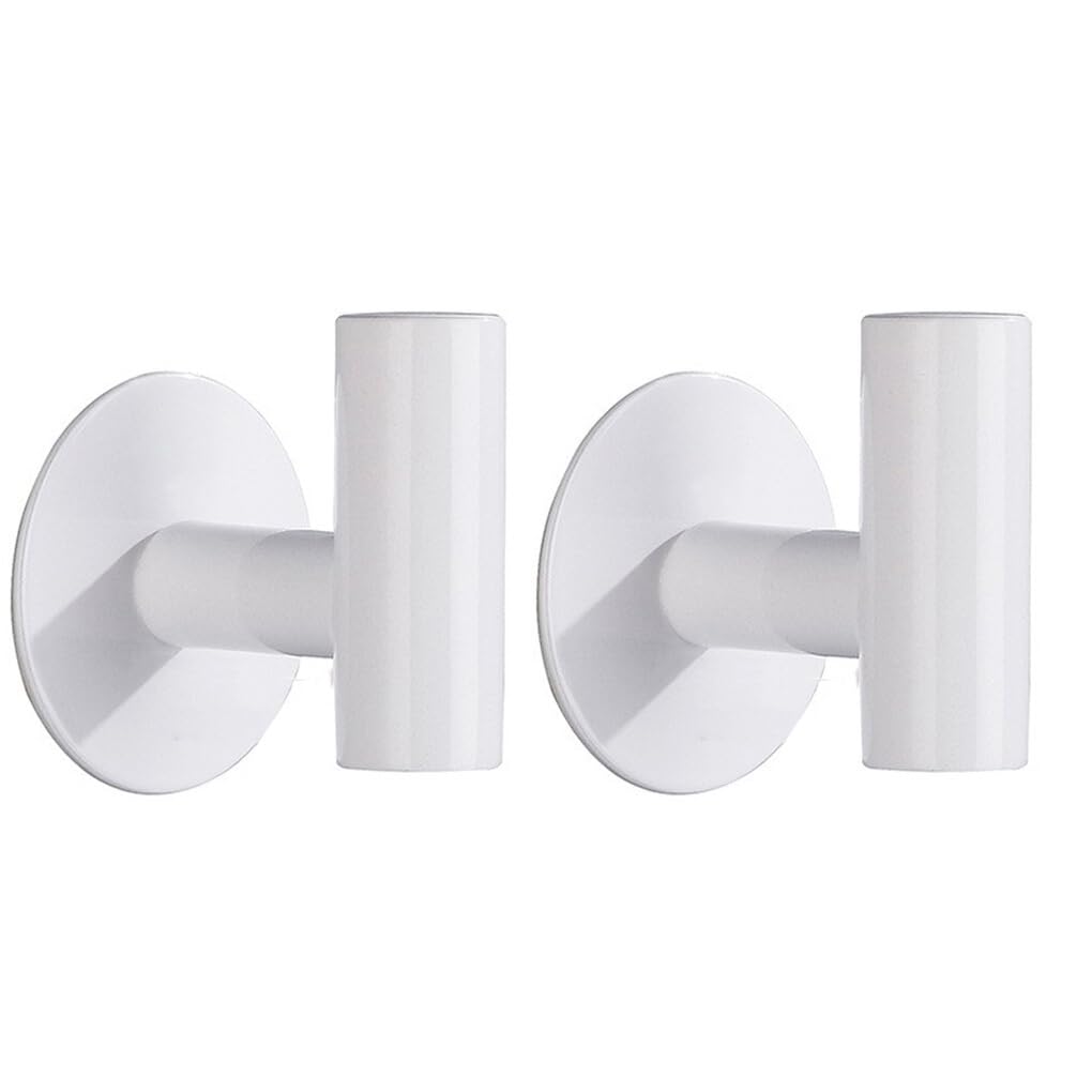 siduytin Durable Towel Hook Holder with Strong Adhesive Backing Stainless Steel Towel Hooks Self Adhesive Sanded Texture, White, No punching