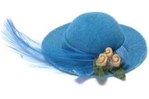 Melody Jane Dollhouse Miniatures - Turquoise Lady's Hat