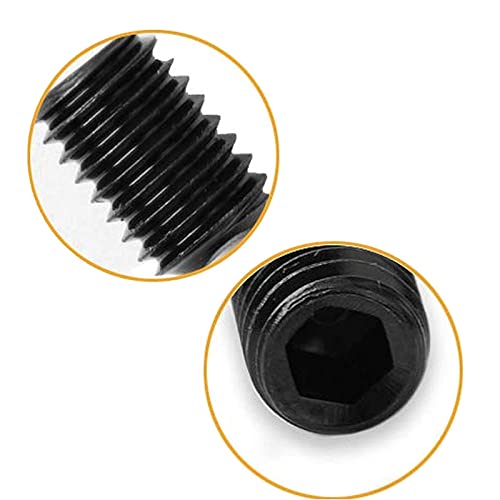 Tornillos hexagonales M10 de punta plana para evitar aflojamientos en piezas de acero negro 3