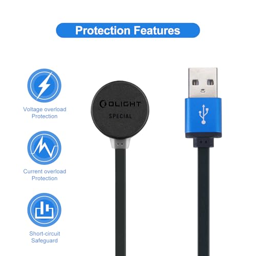 OLIGHT MCC 3 Charger in Black Upgraded Smart Magnetic Charging Cable Only Suitable for Odin/OdinMini/OdinS/PL-Mini3/PL-Pro/Baton3 Series/Warrior Mini2/Perun2/Seeker3pro/Warrior 3s/Baldr Pro R/Arkfeld - Image 8