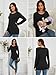 Liu & Qu Breastfeeding Shirts 4 Pack Long Sleeve Women Causal Nursing Tops Double Layer Pumping Shirt