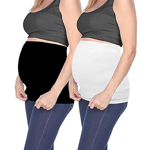 Womens Maternity Belly Band for Pregnancy Non-slip Silicone Stretch Pregnancy Support Belly Belt