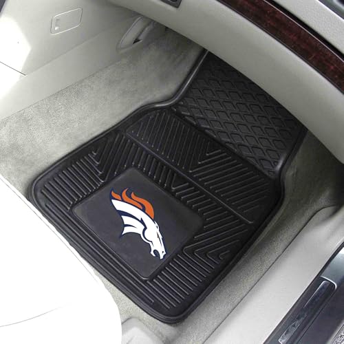 Fanmats 8768 Denver Broncos 2-Piece Heavy Duty Vinyl Car Mat Set thumb #1