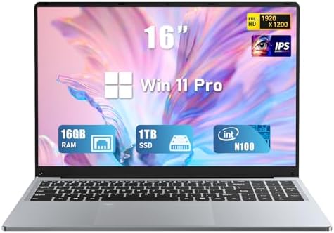 Gaming Laptop | 16 inch Laptop Computer 2025 with Win 11 Pro | 16...