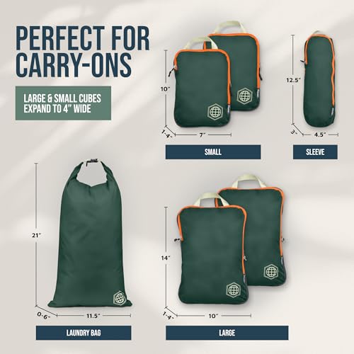 TRIPPED 6-Piece Compression Packing Cubes