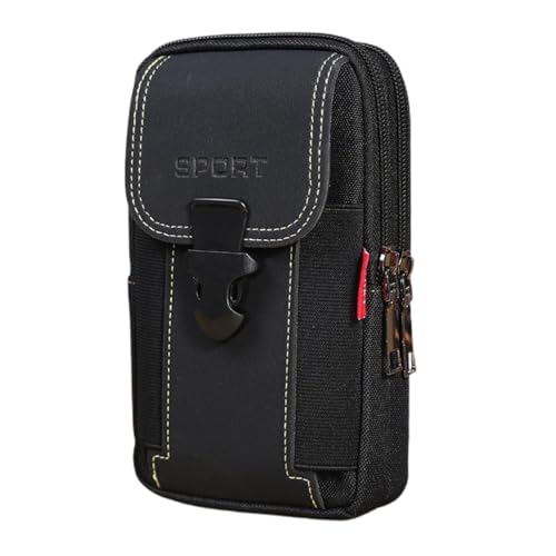 JOCXZI Riñoneras de Running,Correa Multifuncional para teléfono móvil y Bolsa Gruesa para teléfono móvil Adecuada para Andar en Bicicleta, Correr y Escalar montañas | (Negro)