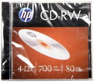 HP CD-RW 700MB 12x Speed Jewel Case CD Rewritable (Pack of 10)