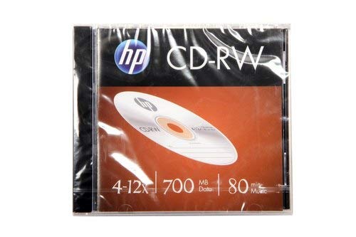 HP CD-RW 700MB 12x Speed Jewel Case CD Rewritable (Pack of 10)