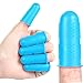 Finger Protectors,12 Pieces, Silicone Finger Protectors, 3 Sizes Rubber Fingers Thimble Protectors Guard Tips Caps Pads Cover for Hot Glue Gun | Embroidery | Sewing | Cutting| Sorting Task - Blue