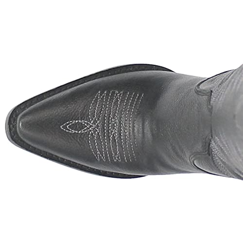 Dingo Womens High Cotton Snip Toe Boots Knee High Mid Heel 2-3" - Black - Size 9 M #TOP3