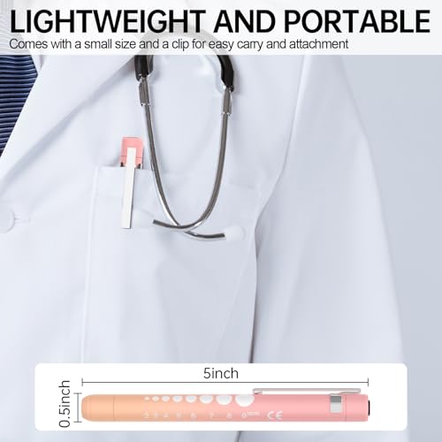 Image of 2Packs Rechargeable Pen Light for Nurses and Doctors Reusable LED Penlight