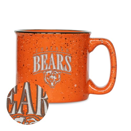 Rico Industries NFL Football Chicago Bears Tribute Orange 12oz Laser Engraved Campfire Mug