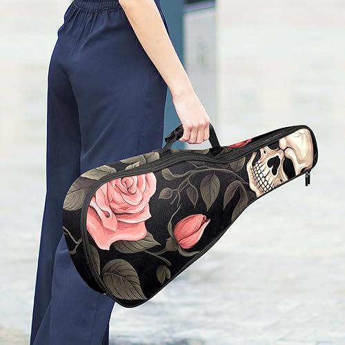 Waterproof Oxford Cloth Ukulele Bag Fairy with Bird and Flower Durable & Stylish Ukulele Case with Storage Skull Rose Print - Les Beatles, Paul McCartney, John Lennon, RIngo Starr, George Harrison Waterproof Oxford Cloth Ukulele Bag Fairy with Bird and Flower Durable & Stylish Ukulele Case with Storage Skull Rose Print – Image 7