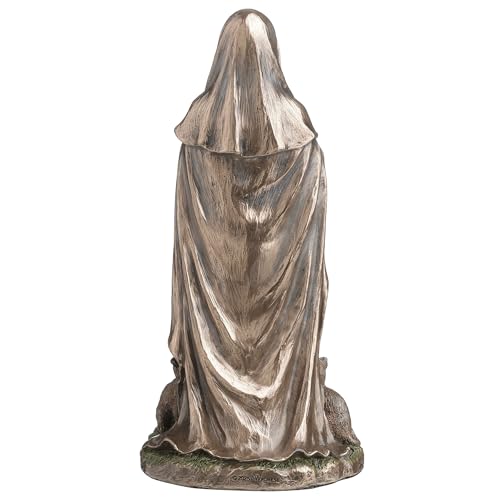 Estatua Saint Gertrude de Nivelles 6 pulgadas Bronce miniatura 6