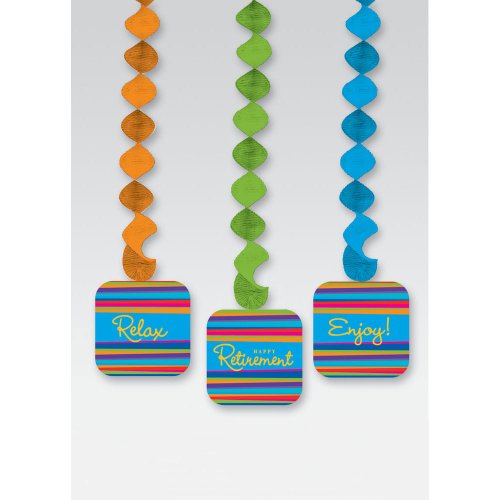 Retirement Stripes 3-D Dangling Cutouts