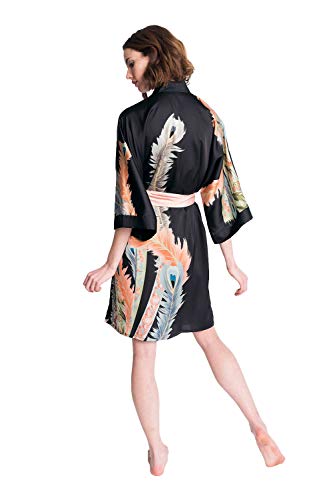 Luxury Kimono Robe for Women | Short Floral Robe | Original Design | Removable Waist Tie Closure | Soft Lightweight Fabric4