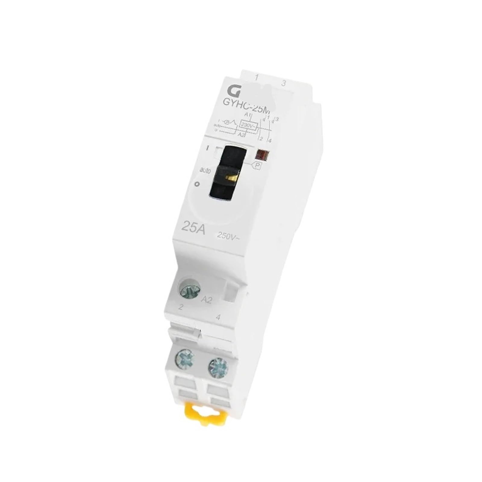 Contactor doméstico de control, Contactor Modular tipo carril Din, 2P, 16A, 20A, 25A, 2NO o 2NC, 220V(2P 25A 2NC 220V)