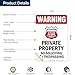 Warning Attention This Area Under 24 Hour LiveNo Soliciting No Trespassing Sign, 10x7 Inches, 4 Mil Vinyl Decal Stickers Weather Resistant, Made in USA by My Sign Center