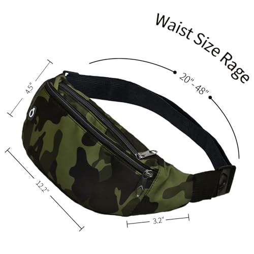 Image of Fanny Packs for Men and Women, Water-Repellent Sports Waist Pack Bag for Travel Hiking Running Hands-free