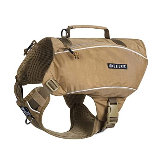 OneTigris Y-Shaped Dog Backpack No Pull CAMLUS Dog Saddle Bag with D-Rings, Lightweight Dog Pack Hiking Gear for Dogs Hunting Camping Travel