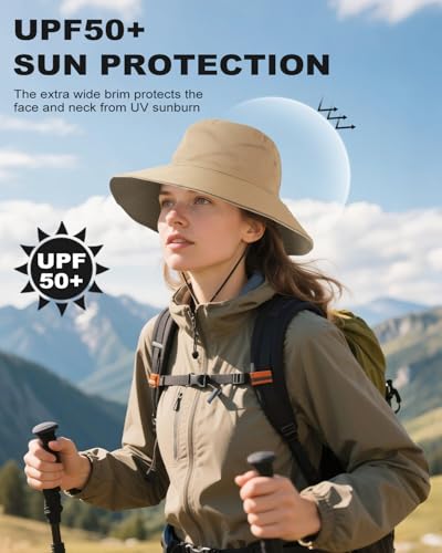 Image of XXL Oversize Bucket Hat Reversible, XL L M S Fisherman Sun Cap With Chin Strap, Travel Beach Outdoor Hat For Men Women