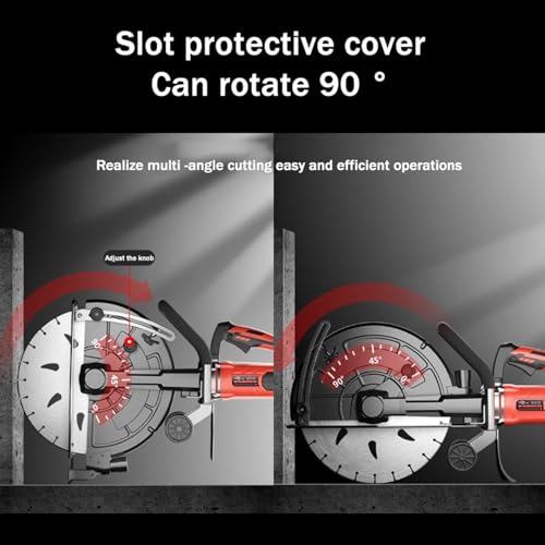 SN-XBDP 16 ″ Wall Slotting Machine, 9900W Cement Concrete Wall Cut Wall Machine, Handheld Single -Chip Groove Large Stone Cutting Machine, for Cutting Bricks, Granite, Marble,C