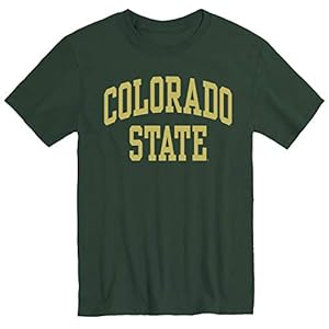 Barnesmith Colorado State University CSU Rams Short Sleeve Adult Unisex T-Shirt, Classic, Hunter Green, Large
