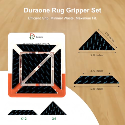 Rug Gripper for Hardwood Floors No Damage Carpet Tape for Area Rugs 18 Pcs - image 5