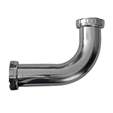 LASCO 03-3543 Elbow for Wall Hung Tubular Toilet Tank to Bowl Flush with Nuts and Washers, 2-Inch x 5-Inch x 7-Inch, Chrome Plated Brass