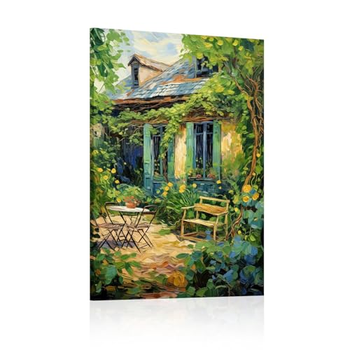 Toile fleurs dans le jardin affiche nature grand format pour déco chambre apaisante