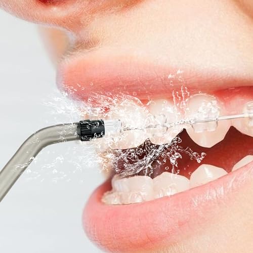 Replacement Tips for COSLUS Water Dental Flosser, 4 Orthodontic Replacement Heads Water Flosser Replacement Tips Oral Irrigator Jet Tip Only Compatible COSLUS F5020E F5029A