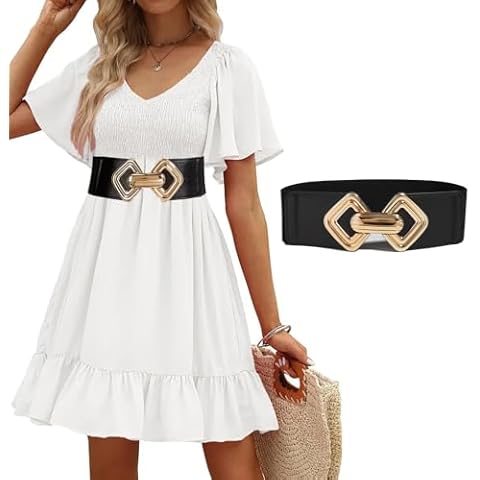 Ceinture Femme TOFBS Vintage Élastique Cover