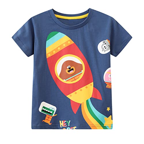 Image of Toddler Boys' Short Sleeve Tees Cotton Casual Graphic Crewneck Summer Top Clothes T-Shirts