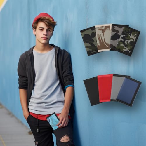 Image of Kids Wallets for Boys & Girls, Toddler to Teen with Magic Sticker, RFID Nylon /Canvas Wallet with Coin Pocket