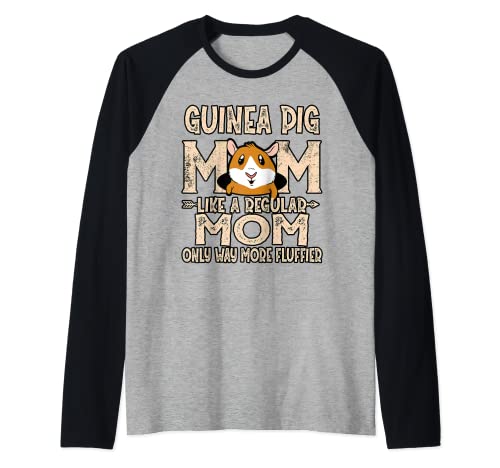 Ropa de conejillo de indias Cavy regalo de cobayas, mamá Camiseta Manga Raglan