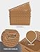 WYT 6-Pack Plastic Small Shelf Storage Weave Baskets Organizing for Cabinets and Pantries, Light Brown