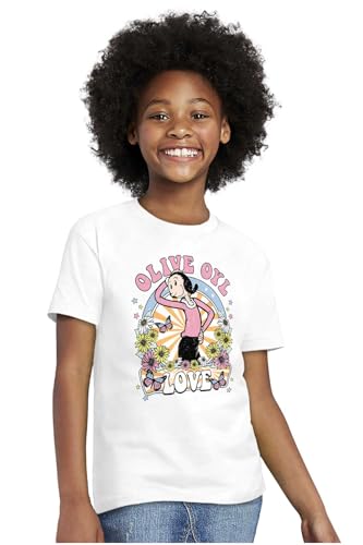 Cute Olive OYL Cartoon Flower Love Girls Kids T Shirt Tees4