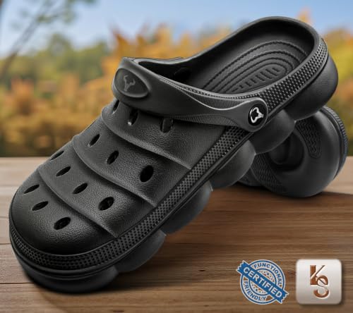 Image of KEMISANT Cushioned Clogs Mules for Men Garden Beach Water Fun-Lightweight