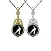 Sport Roller Skating Black Silhouette Liebhaber Musik Gitarre Anhänger Schmuck Halskette Anhänger