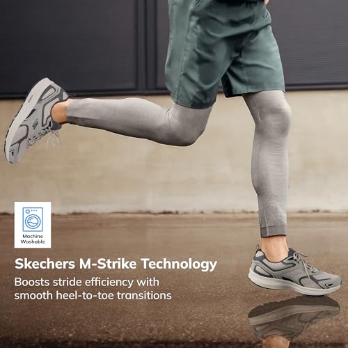 Skechers mens Go Run Consistent - Performance Running & Walking Shoe Sneaker, Grey/Navy, 7 US