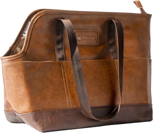 Luxury-Dog-Purse-Carrier-Brown-Faux-Leather-Pet-Carrier-Secure-Harness-Clip-Tote-Bag-for-Small-Dogs-and-Puppies Luxury Dog Purse Carrier Brown Faux Leather Pet Carrier Secure Harness Clip Tote Bag for Small Dogs and Puppies
