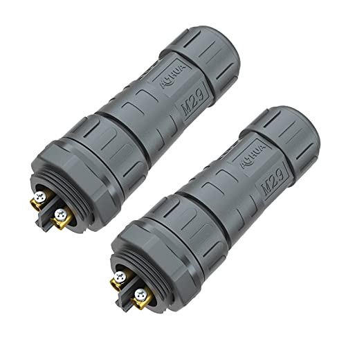 Enchufe exterior IP67 de 2 pines con sellado estanco AOHUA para instalación de cables gruesos