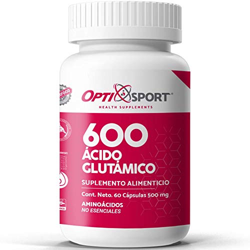 Vitamínicos, Ácido Glutámico 600 con 60 cápsulas